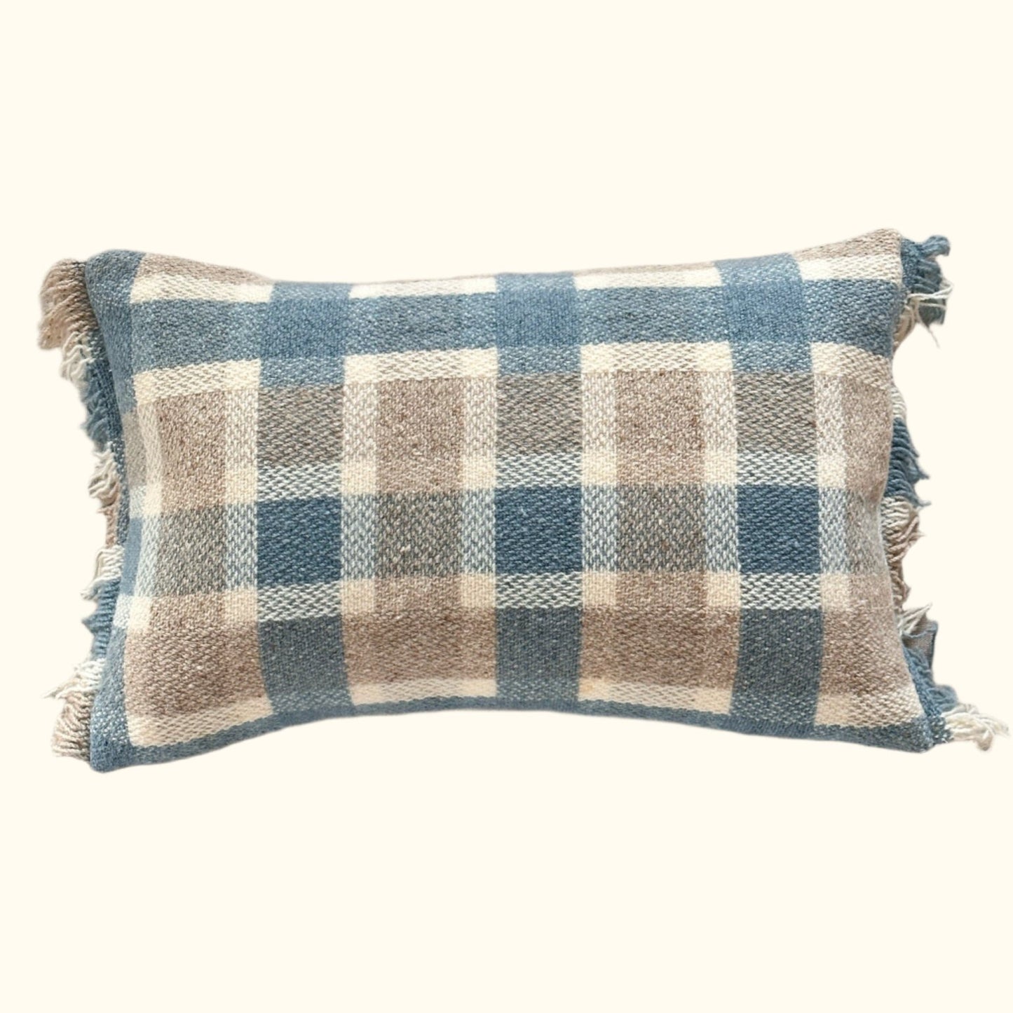 Vintage Pendelton Wool Blanket Pillow - 16x24 - USA - 258a