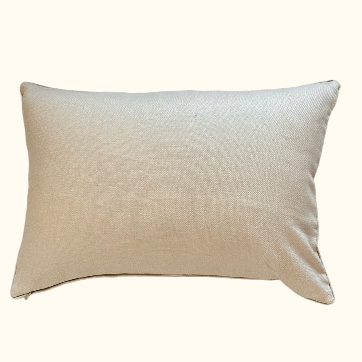 Vintage Linen Floral Pillow - 16x24 - England - 259e