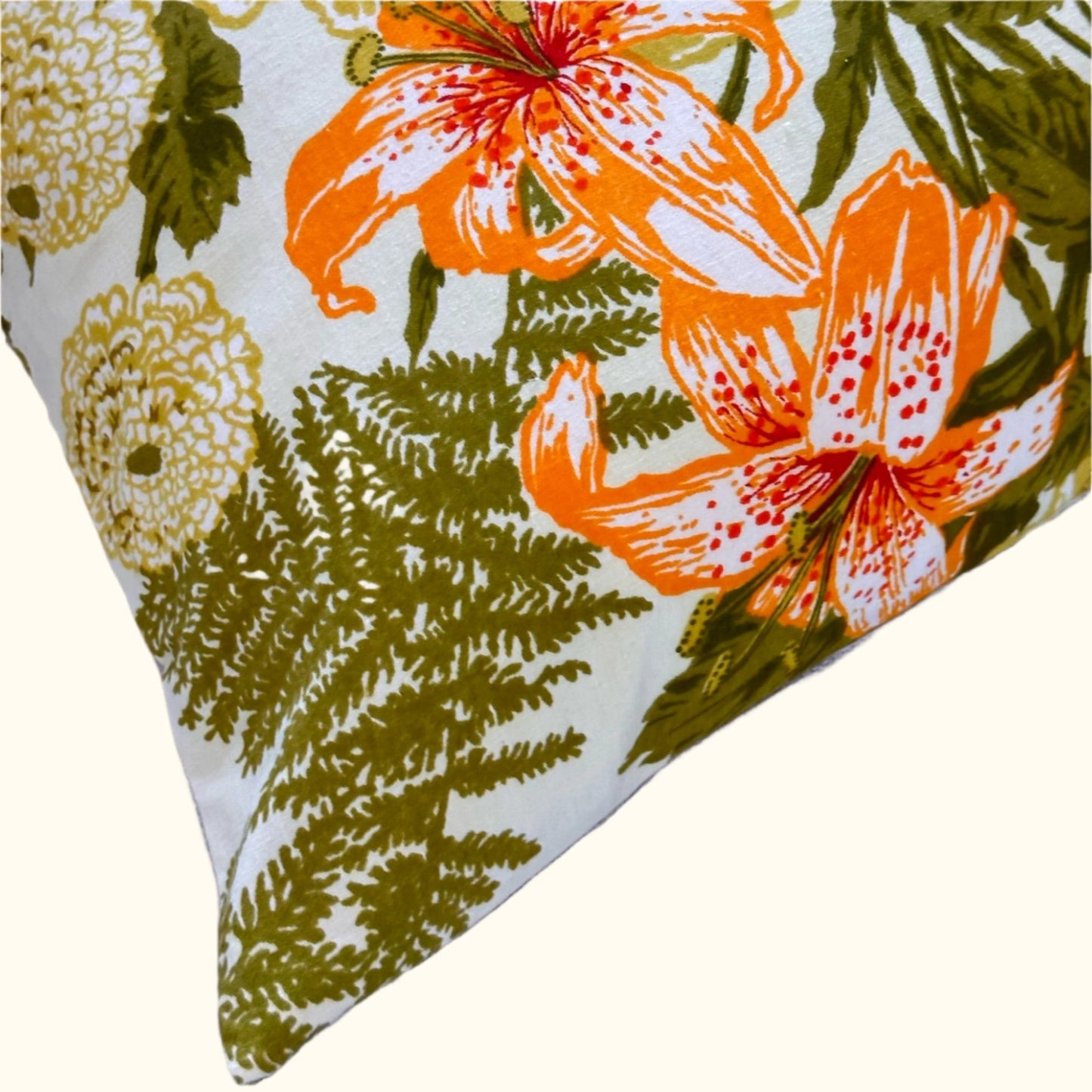 1970's Zepel Print Pillow - 16x24 - USA - 265b
