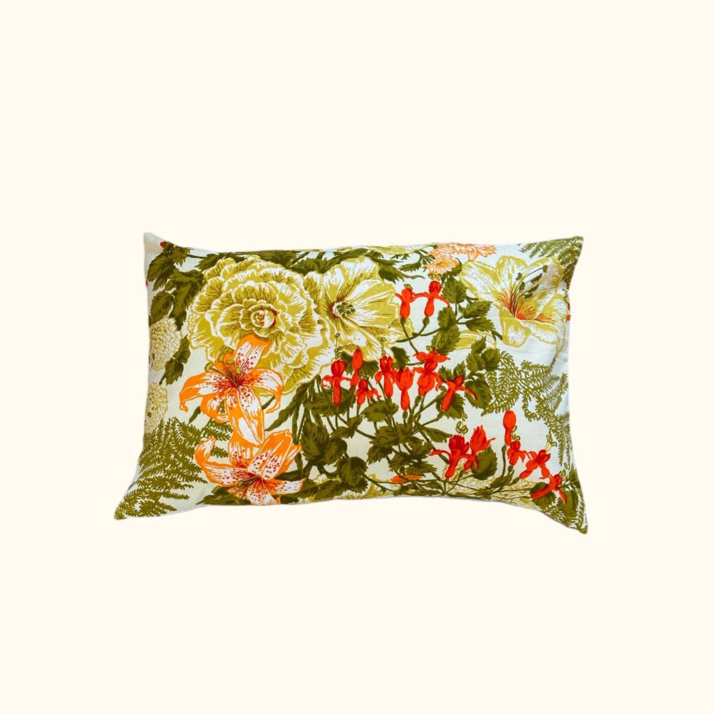 1970's Zepel Print Pillow - 16x24 - USA - 265b