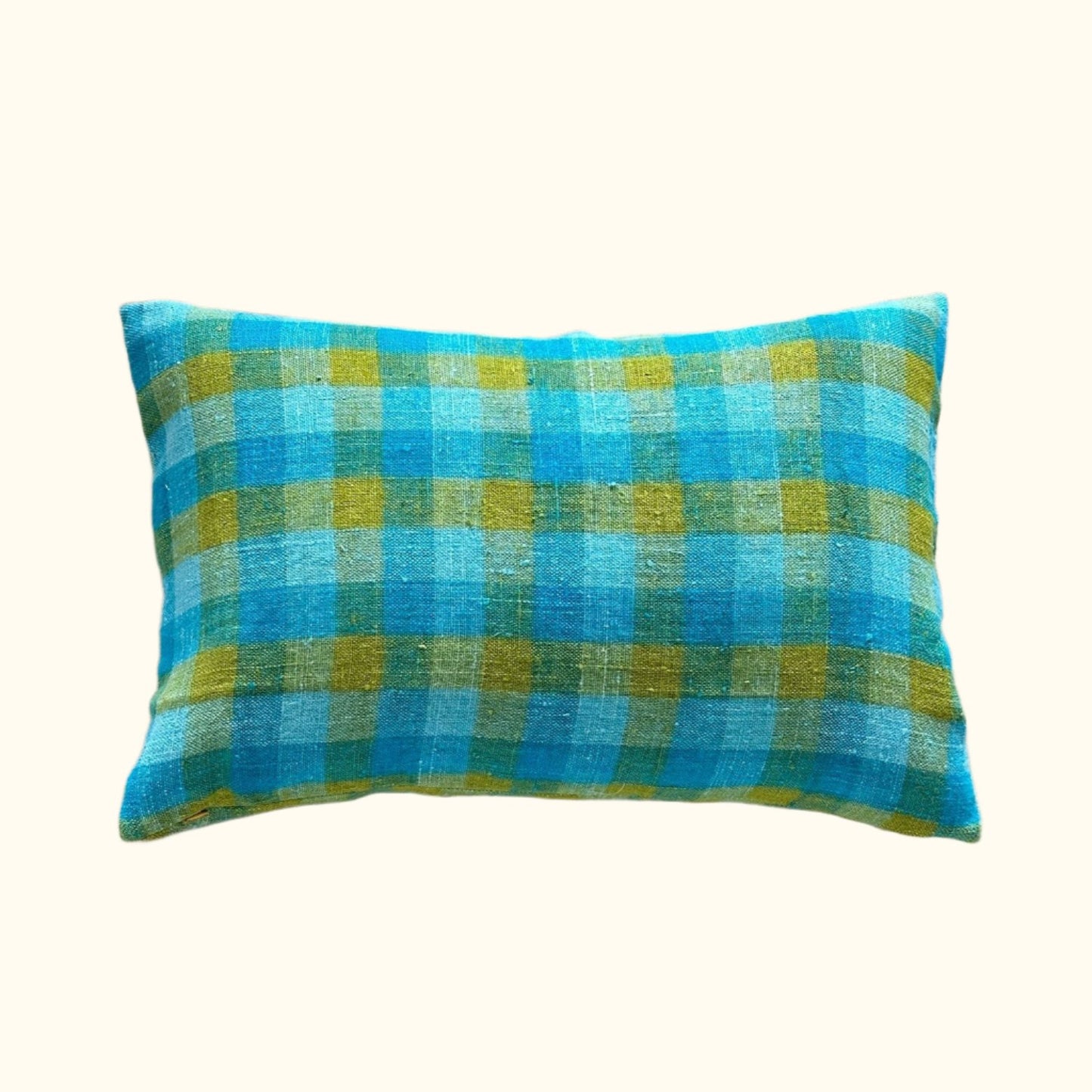 Vintage Linen Tablecloth Pillow - 16x24 - Belgium - 271a