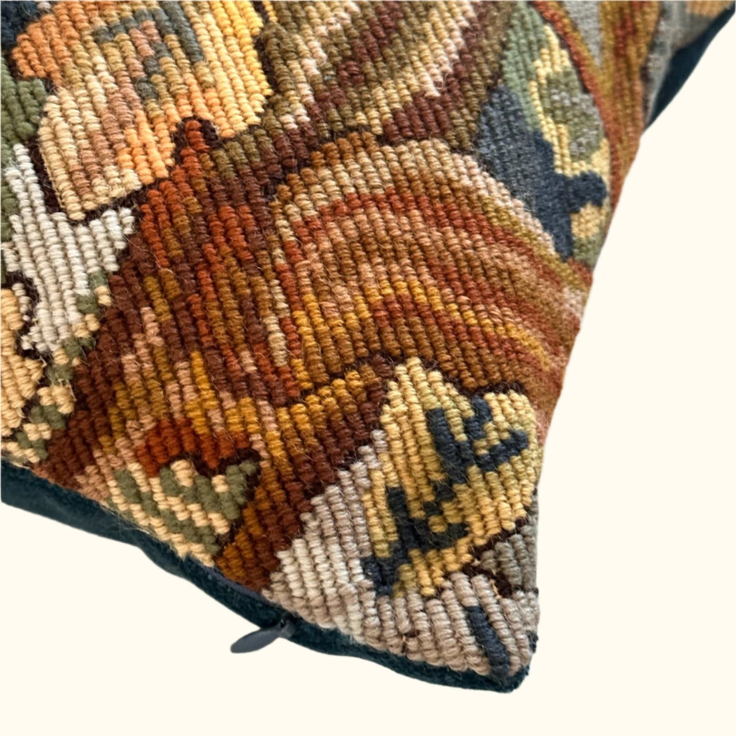 Vintage Needlepoint Pillow - 11x17 - USA - 277b