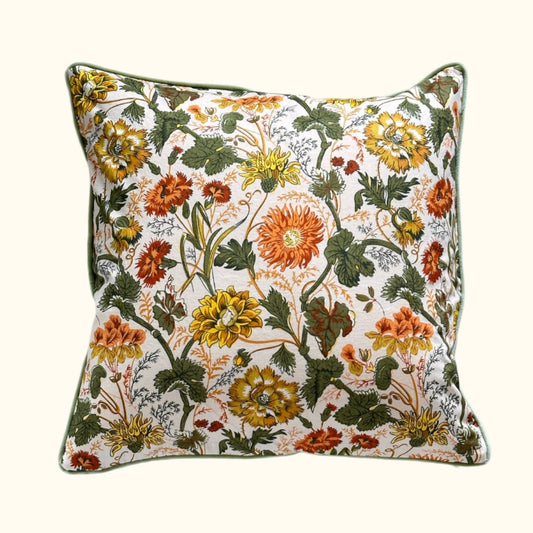 1970's Floral Print Pillow - 20x20 - USA - 2791d