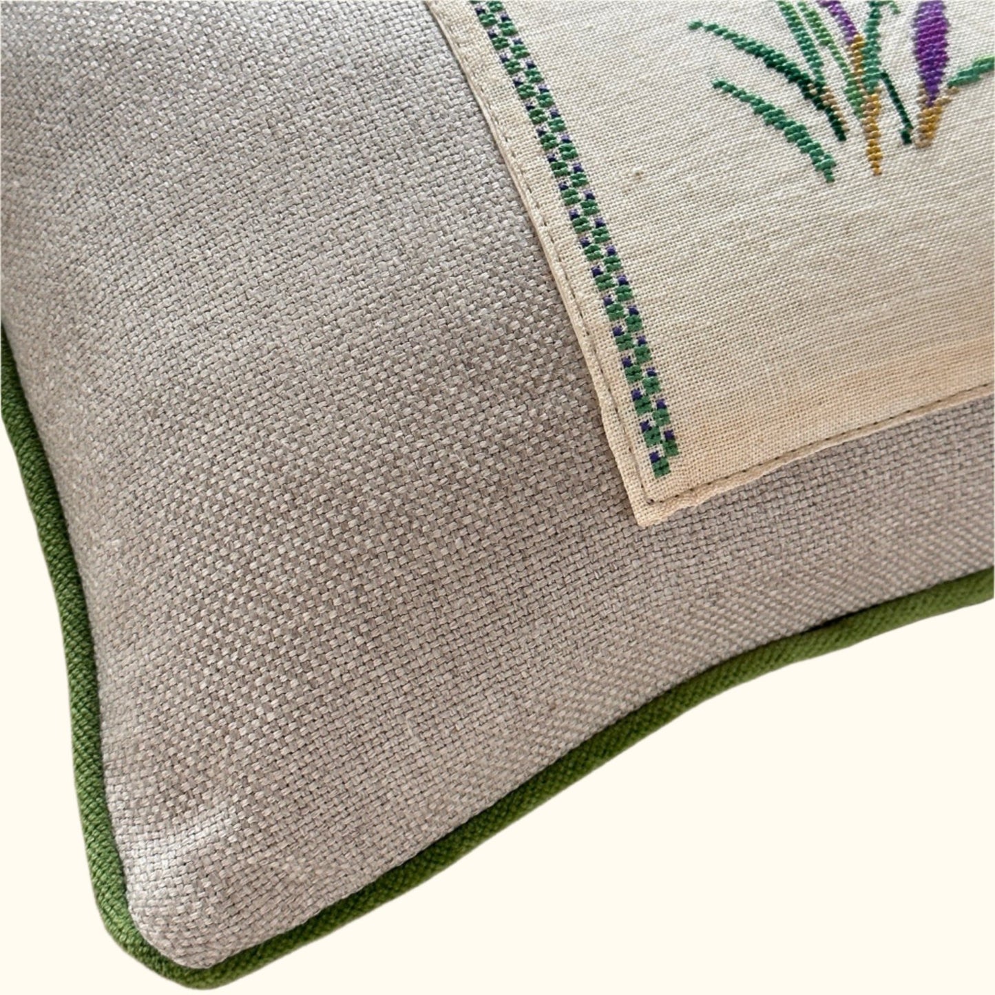 Vintage Cross Stitch Pillow - 11x17 - USA - 280d