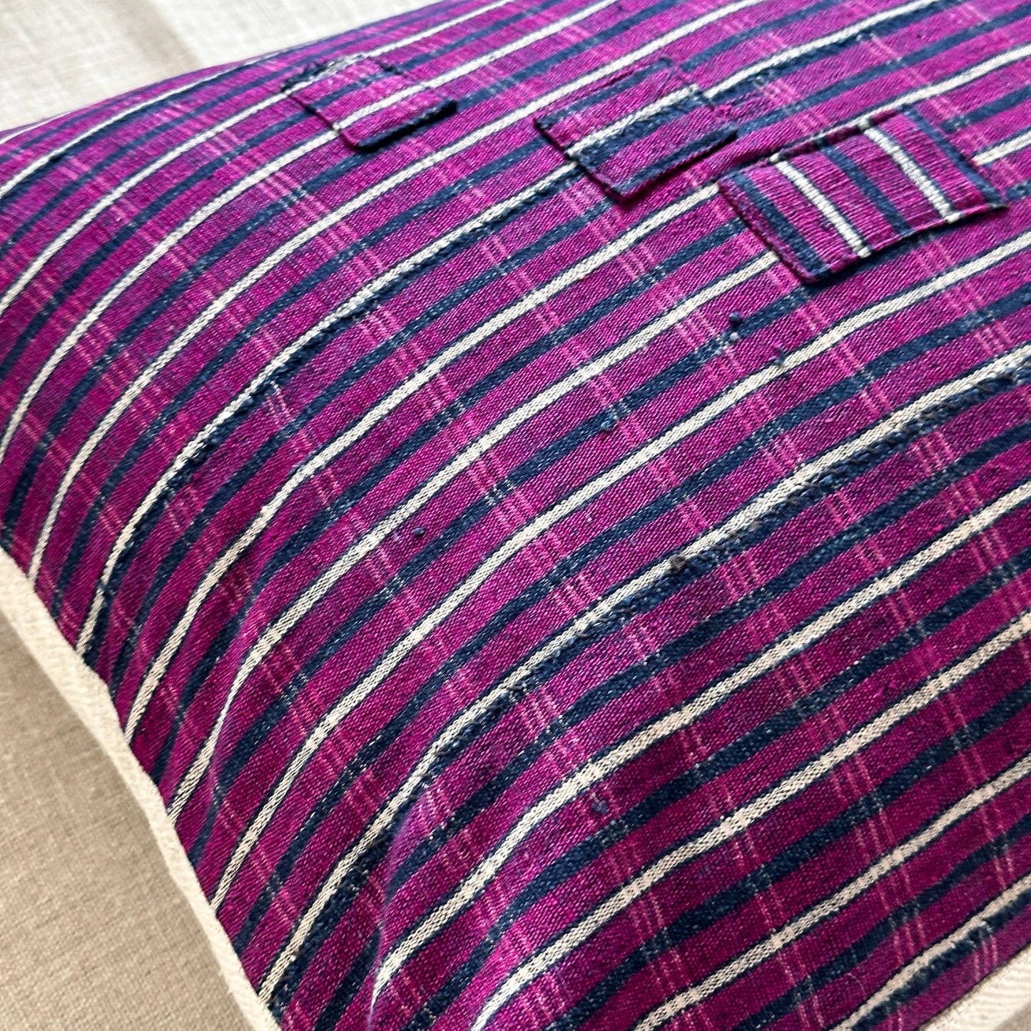 Vintage Yoruba Woven Pillow - 16x24 - West Africa - 303c