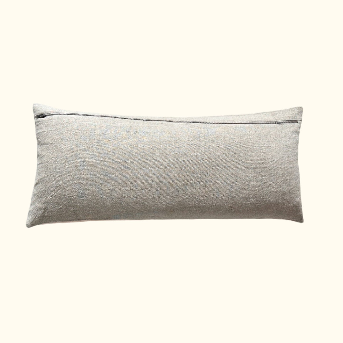 Vintage Damask Tablecloth overdyed Pillow - 16x36 - USA - 343a