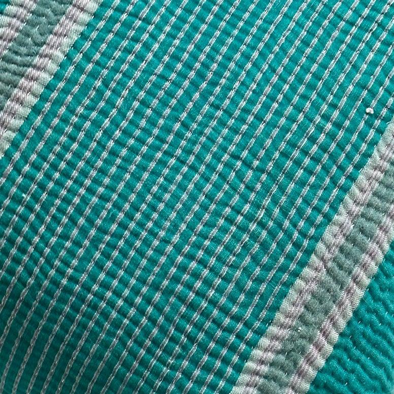 Vintage Kantha Quilt Pillow - 13x20 - India - 346d