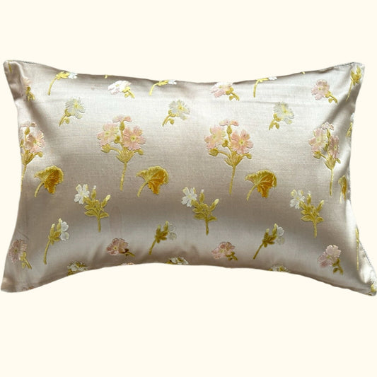 Antique Silk Brocade Pillow - 13x20 - Europe - 349b