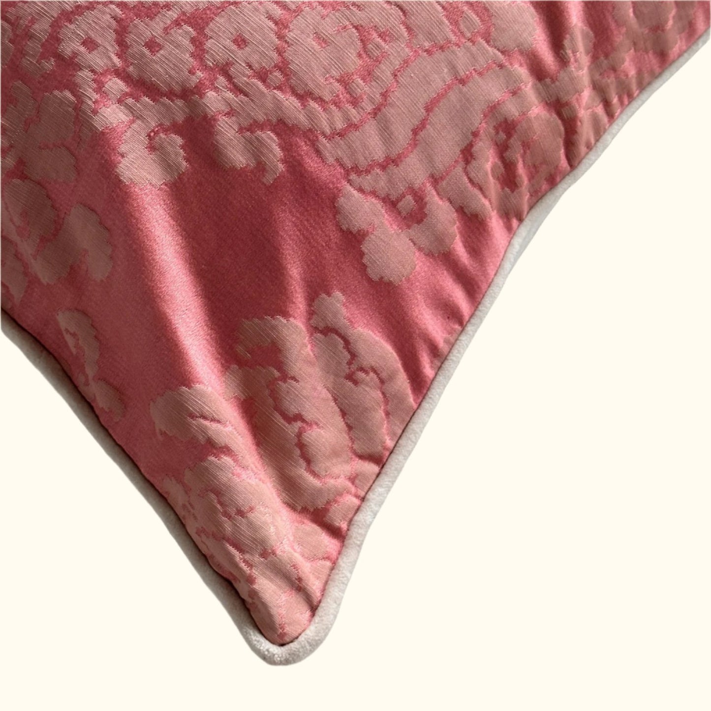 Antique Silk Damask Pillow - 20x20 - Europe - 350a
