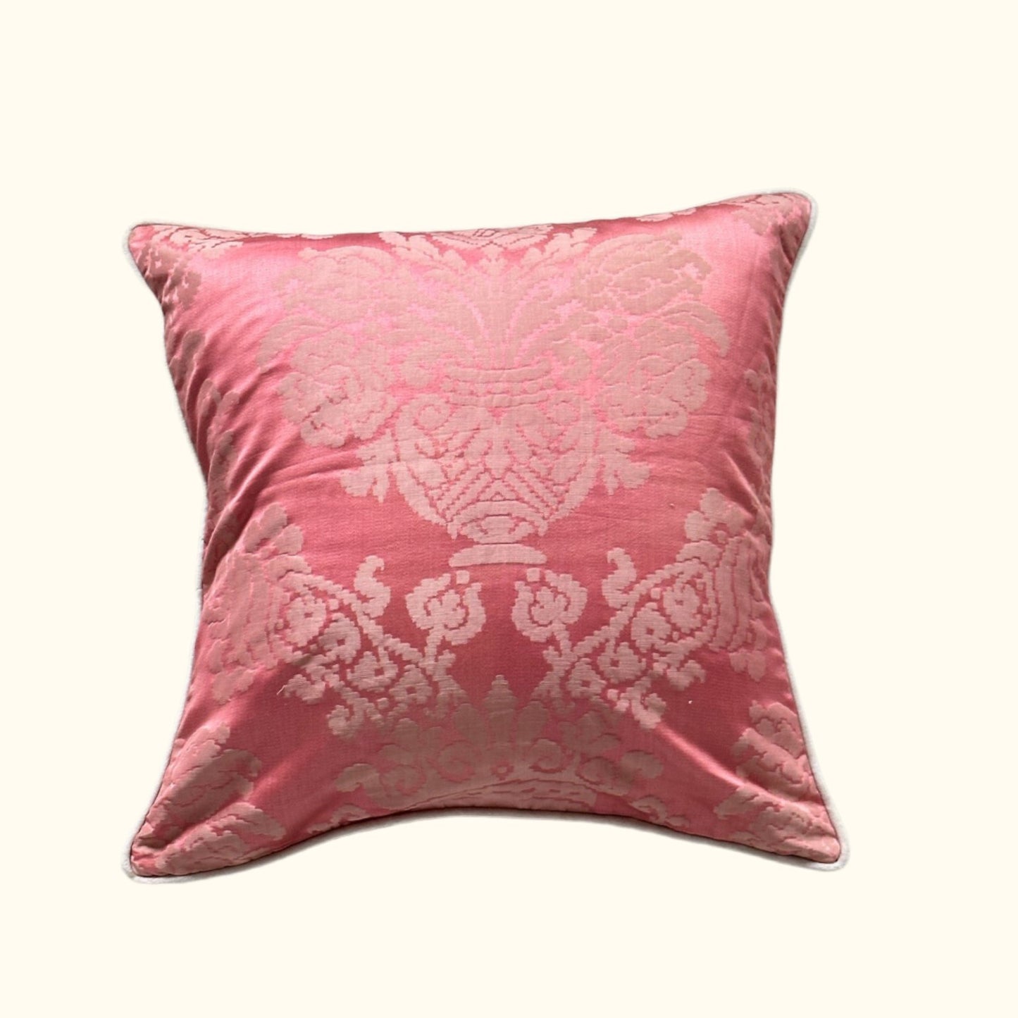 Antique Silk Damask Pillow - 20x20 - Europe - 350a