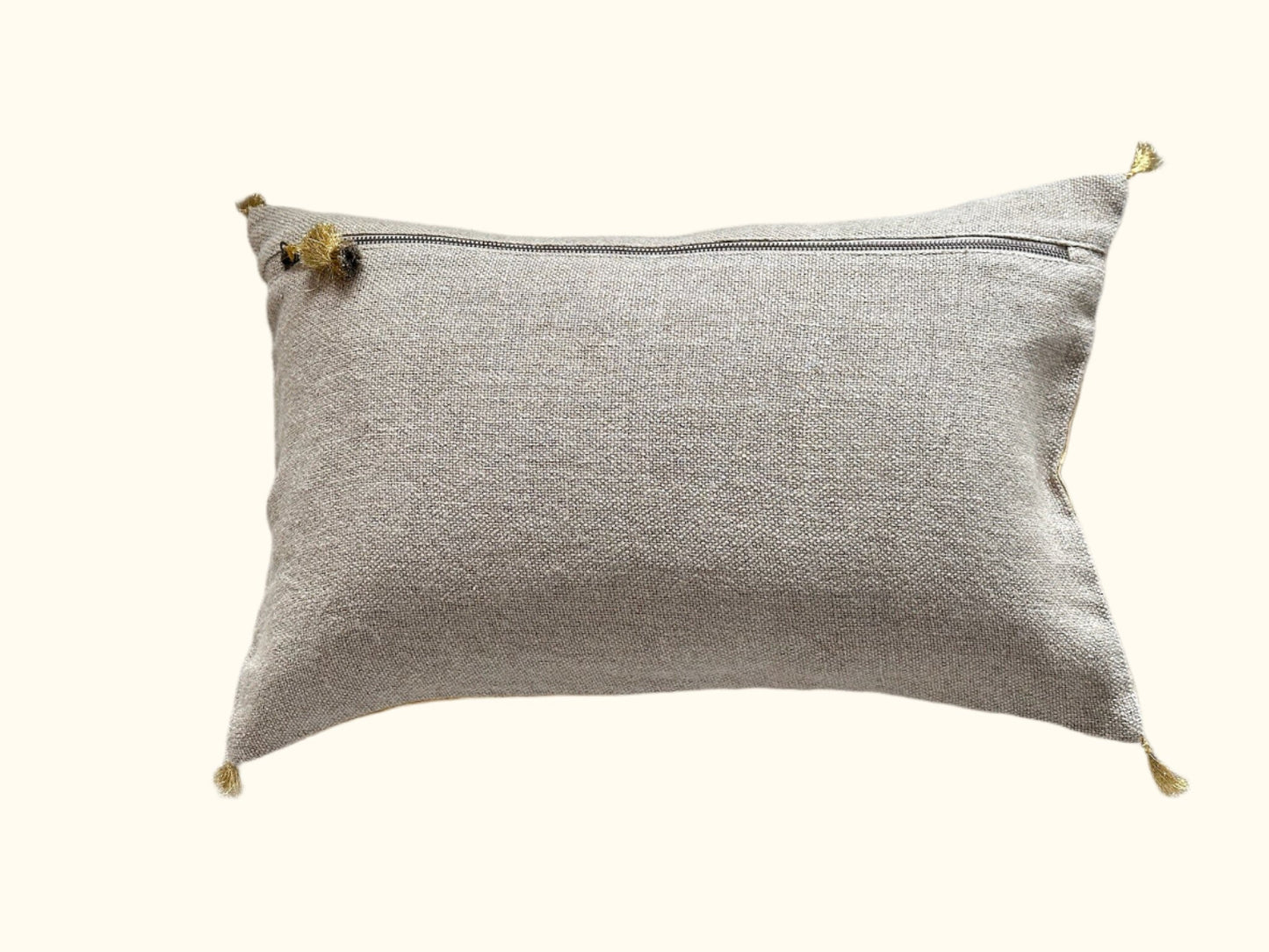 Antique Silk Damask Pillow - 13x20 - Europe - 351a