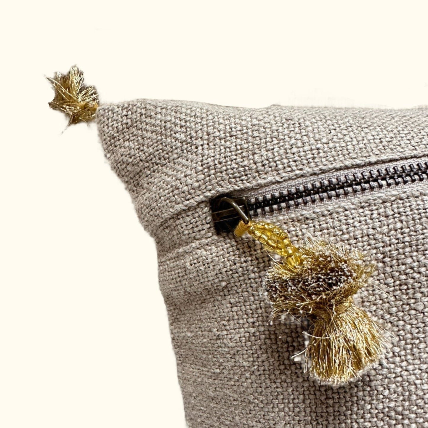 Antique Silk Damask Pillow - 13x20 - Europe - 351a