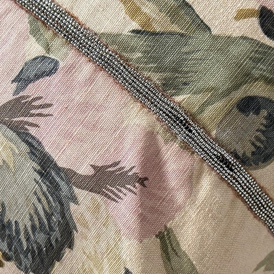 Vintage Bennison Print Pillow - 13x20 - England - 353b