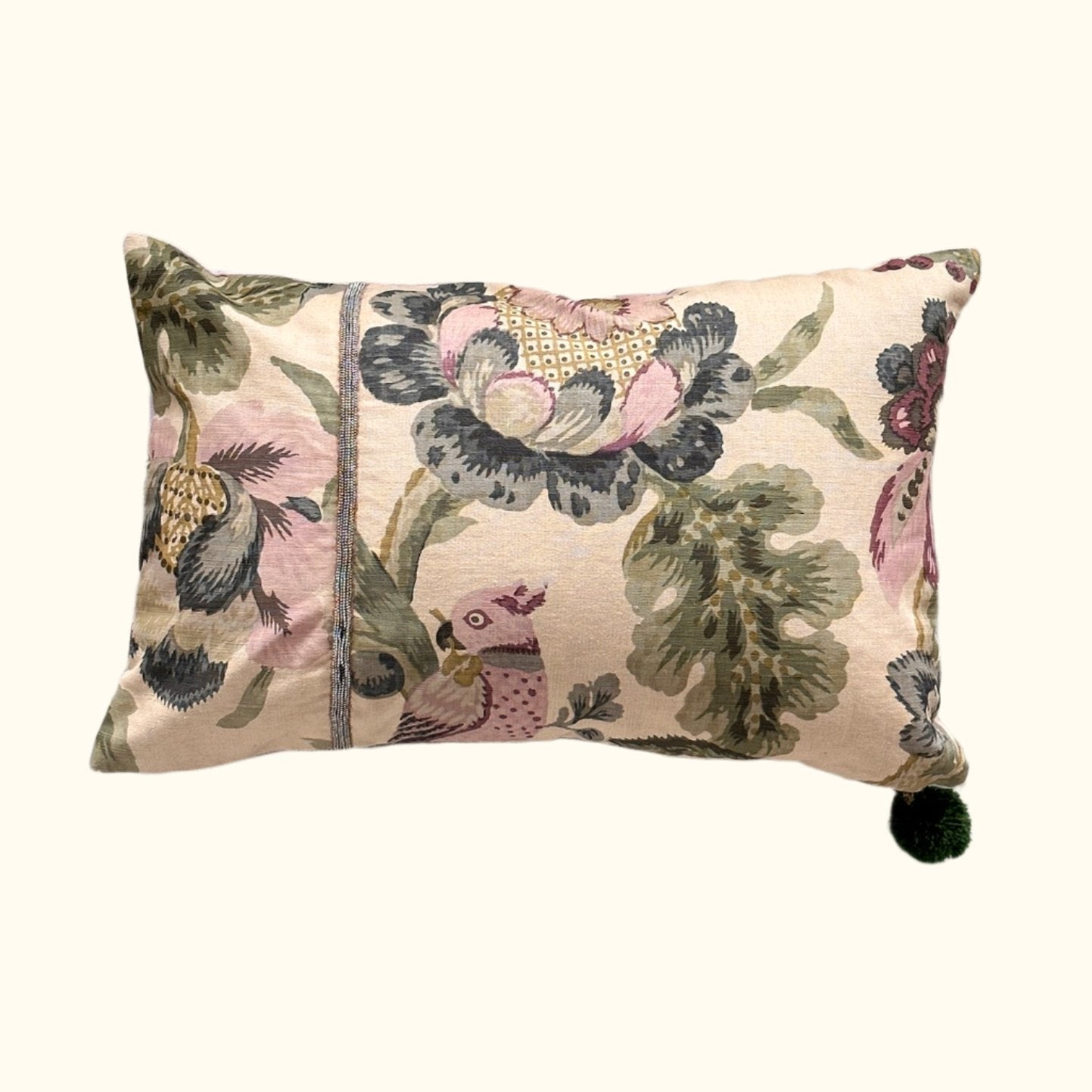 Vintage Bennison Print Pillow - 13x20 - England - 353b