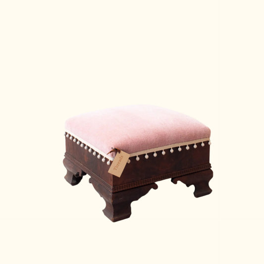 Mohair Foot Stool