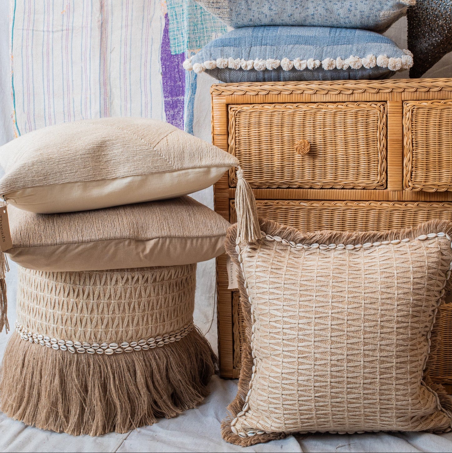 SALE-Jute Weave-20x20-Cover + Insert