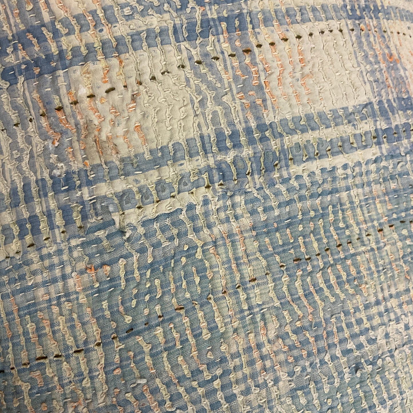 Vintage Kantha Quilt Pillow - 13" x 20" - India - 541c