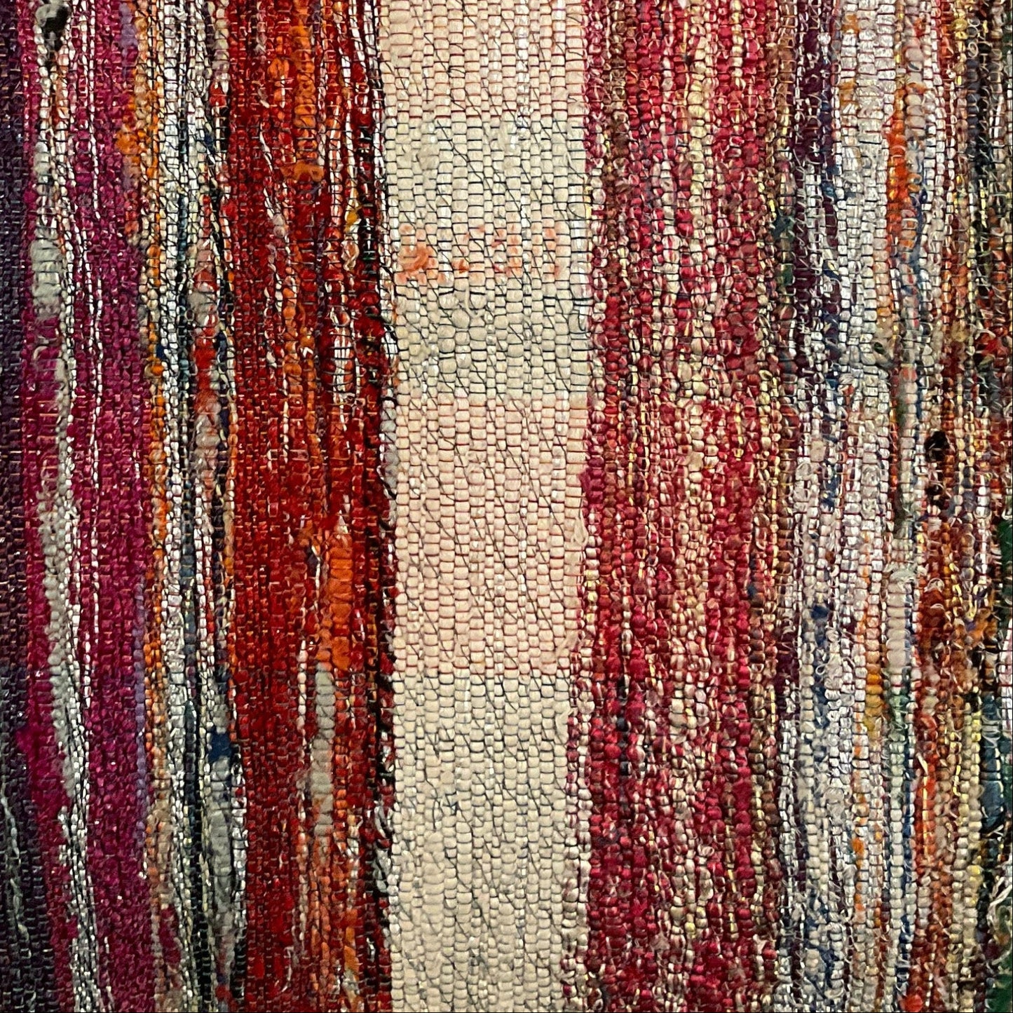 Vintage Recycled Yarn Runner Pillow - 16 x 36 - Japan - 550a