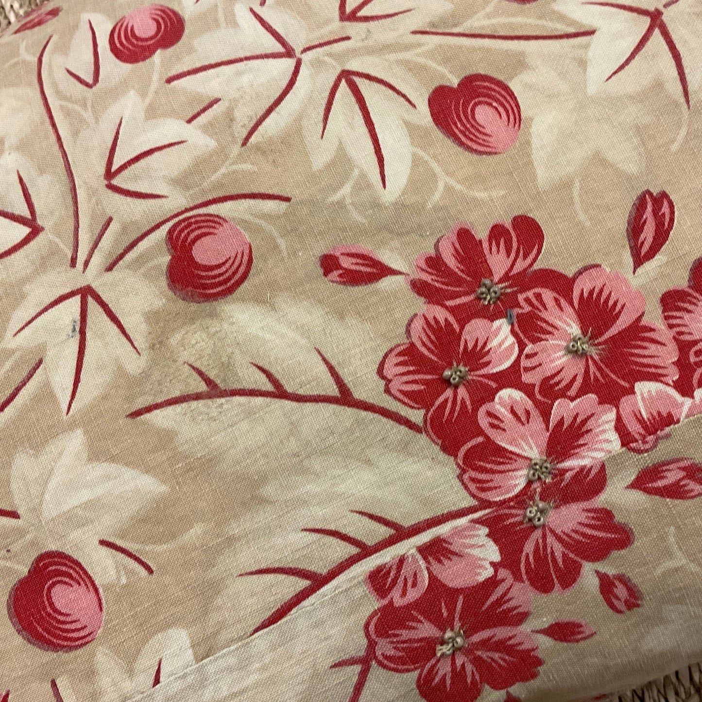 Vintage Floral Print Pillow - 13 x 20 - 555a