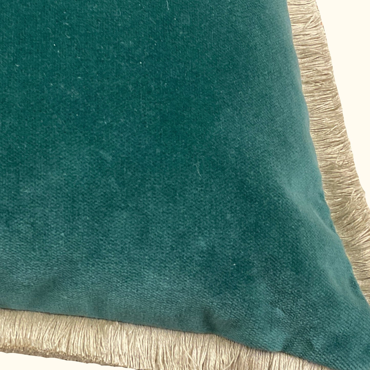 Ivy Cotton Velvet with Fringe Pillow - 20" x 20" - USA - S107