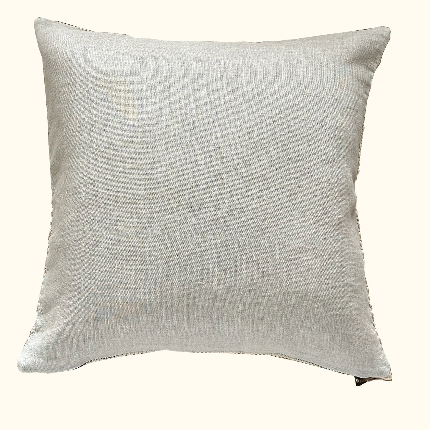 Leather Weave-22x22-Ivory Pillow