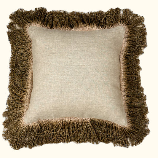 Jute Fringe Bronze-20x20-Pillow