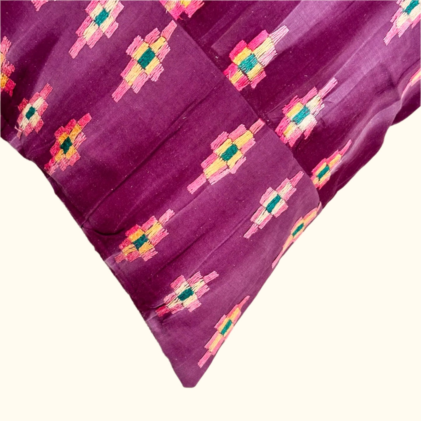 Vintage Banjara Embroidery - 24" x 24" - India - 318e