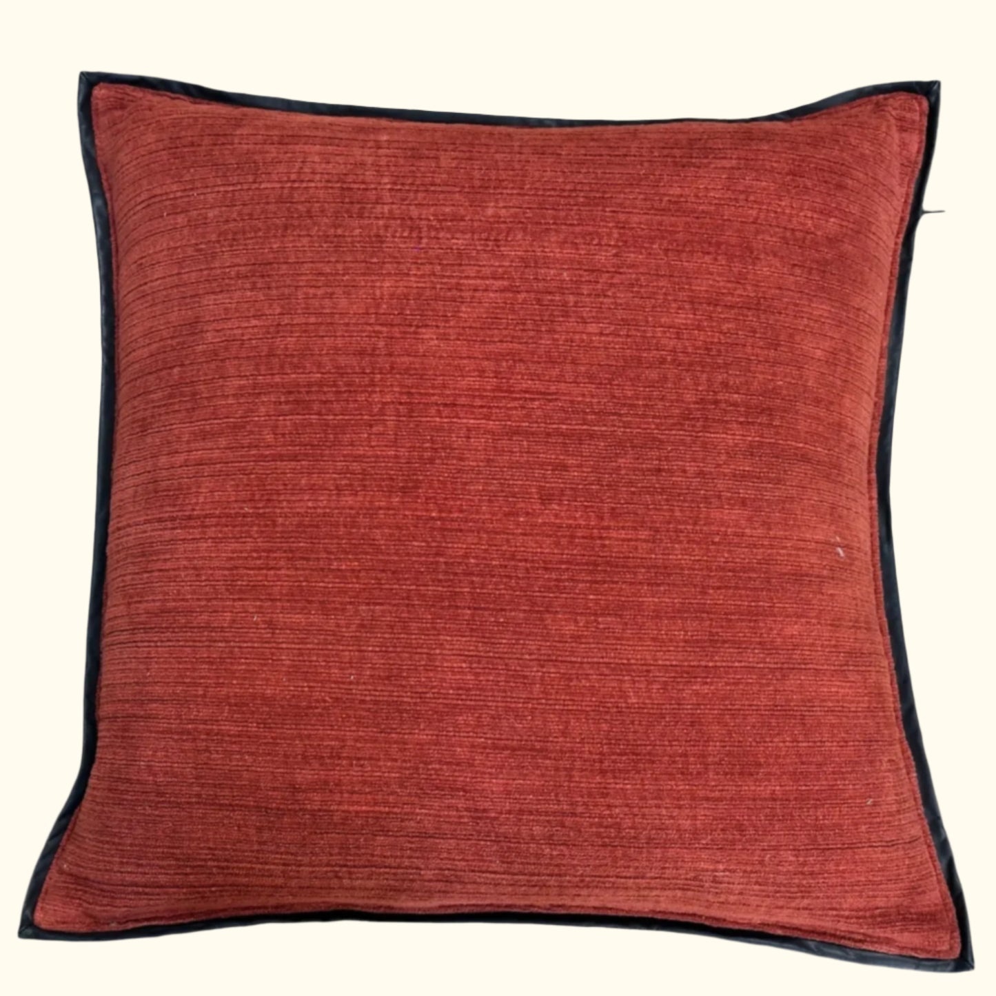 Leather Frame-22x22-Brick Pillow