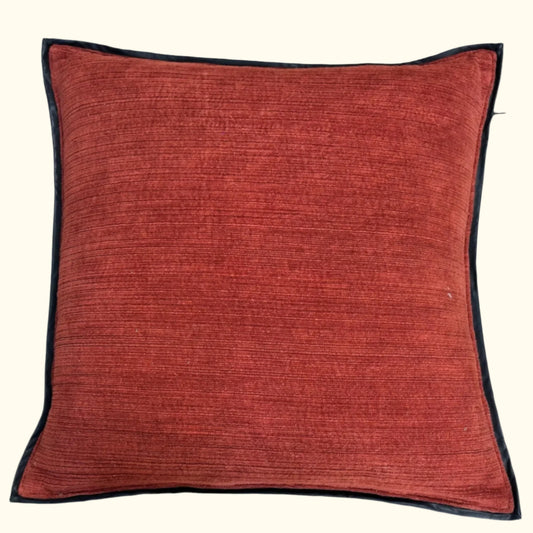 Leather Frame-22x22-Brick Pillow