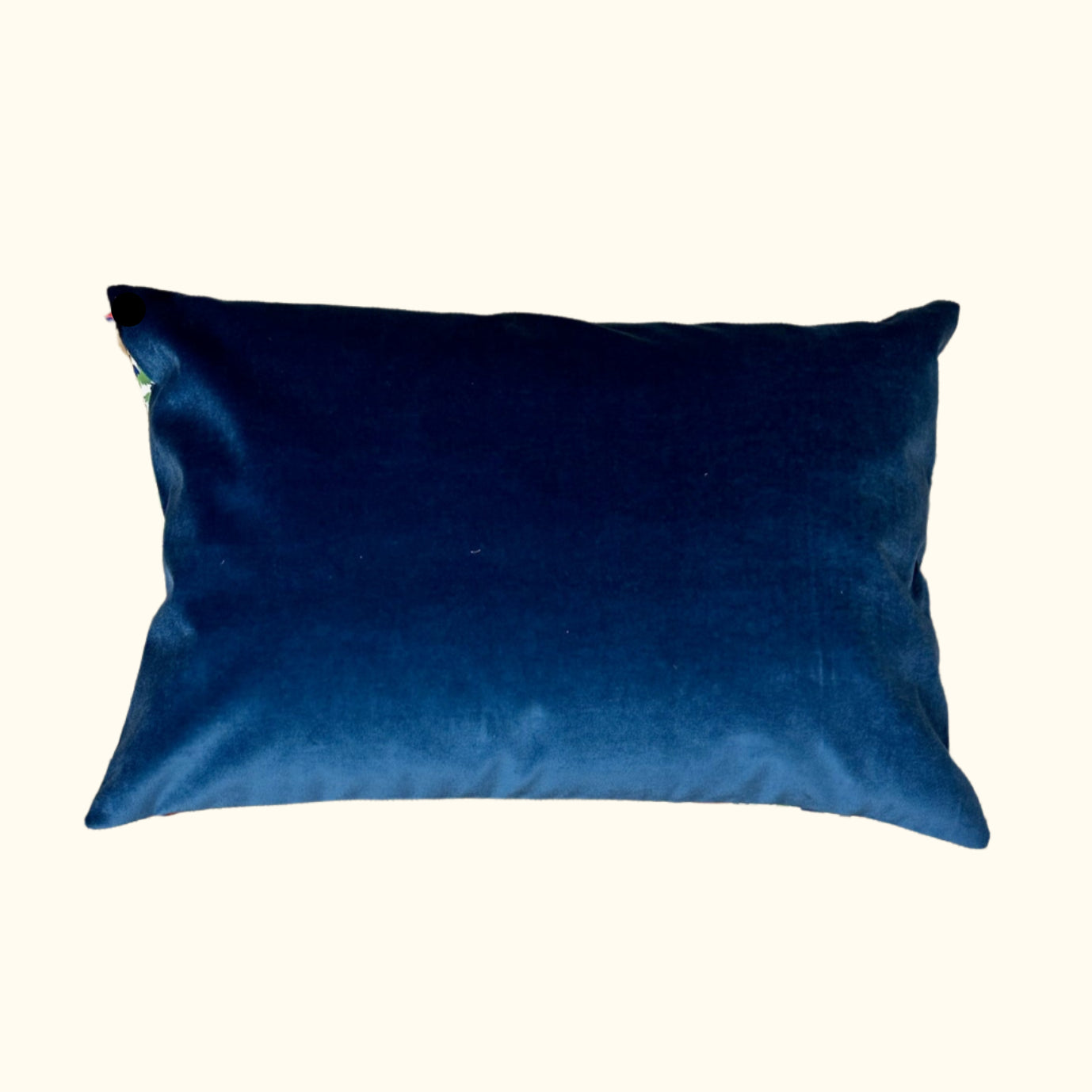 Cotton Striped Floral Pillow - 16" x 24" - USA - 414a