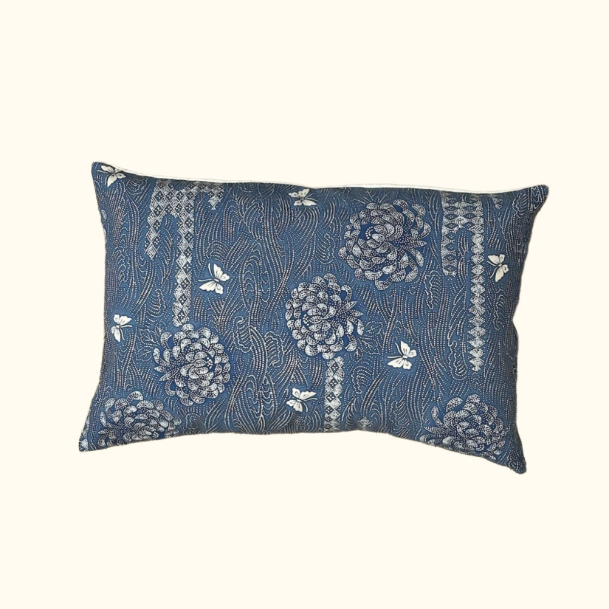 Vintage Cotton Kimono Pillow - 11" x 17" - Japan - 430b