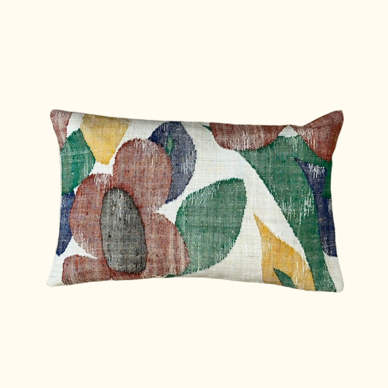 Vintage Cotton Obi Pillow - 11' x 17" - Japan - 435a