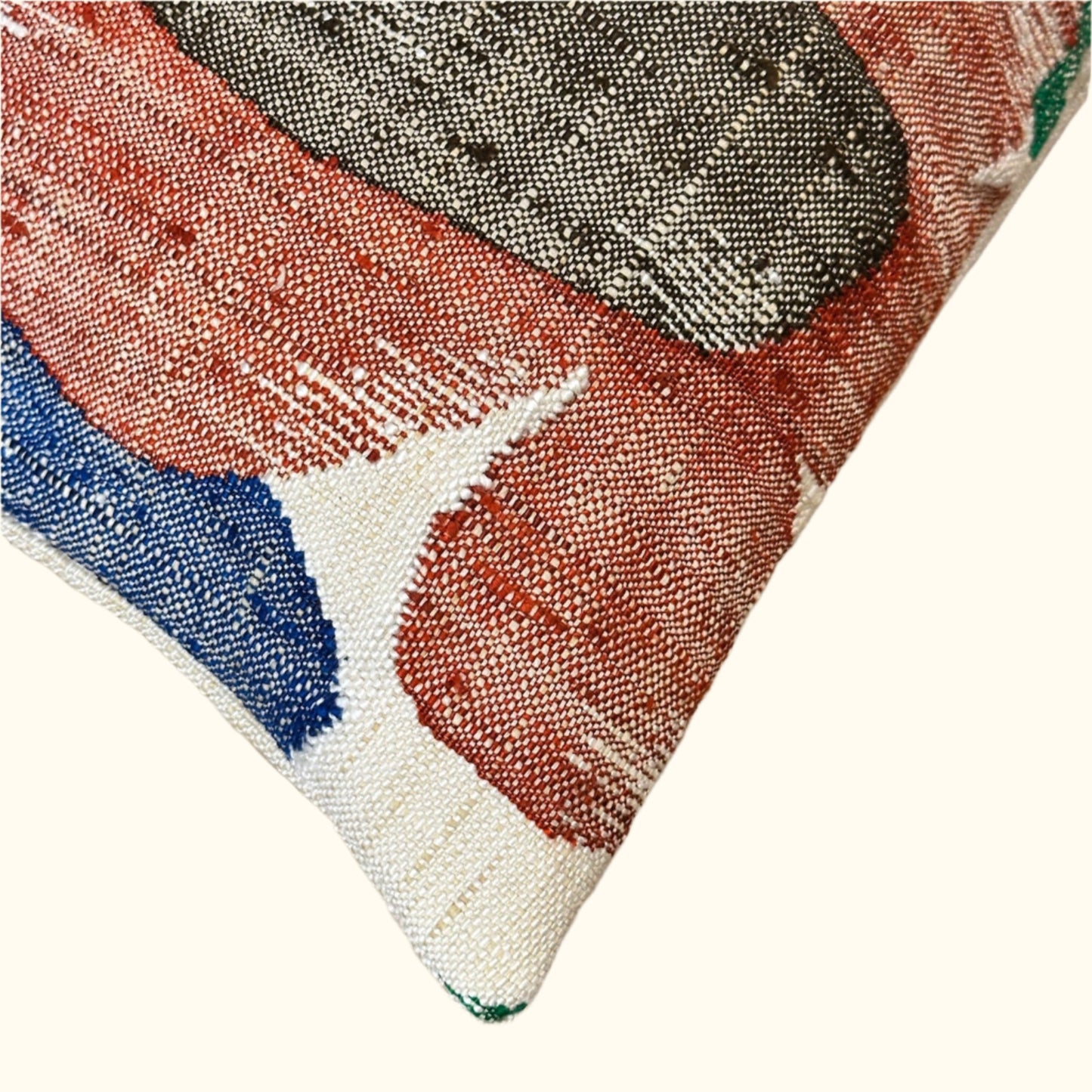 Vintage Cotton Obi Pillow - 11' x 17" - Japan - 435a