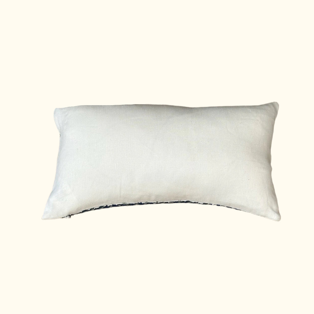 Cotton Striped Floral Pillow - 10" x 17" - USA - 414d