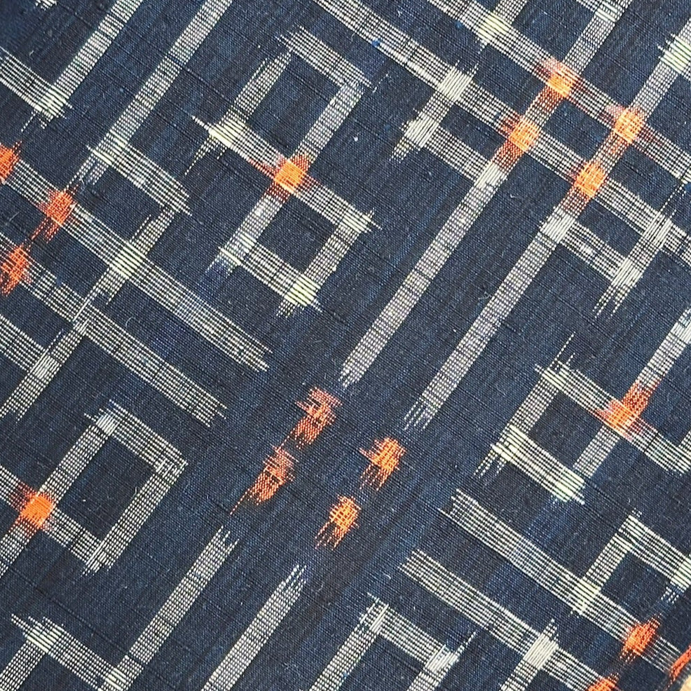 Vintage Silk Ikat Kimono Pillow - 11x17 - Japan - 428a