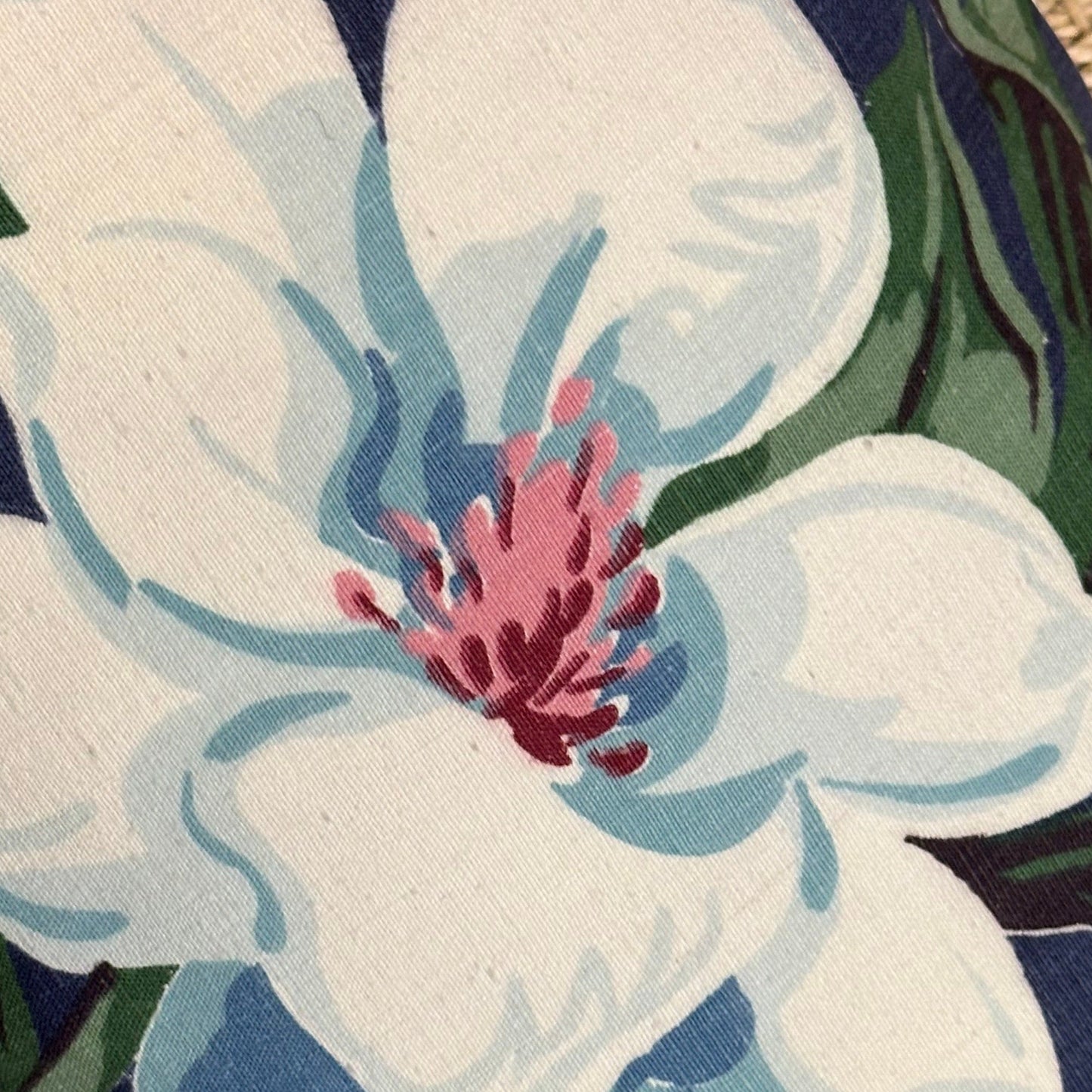 Vintage Salson Floral Cotton c. 1950's Pillow - 13" x 20" - 469b