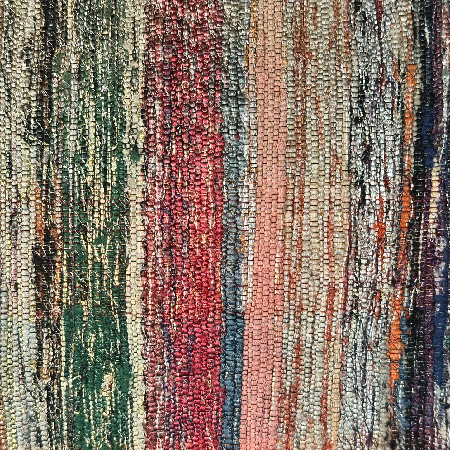 Vintage Recycled Yarn Runner Pillow - 16 x 24 - Japan - 551a