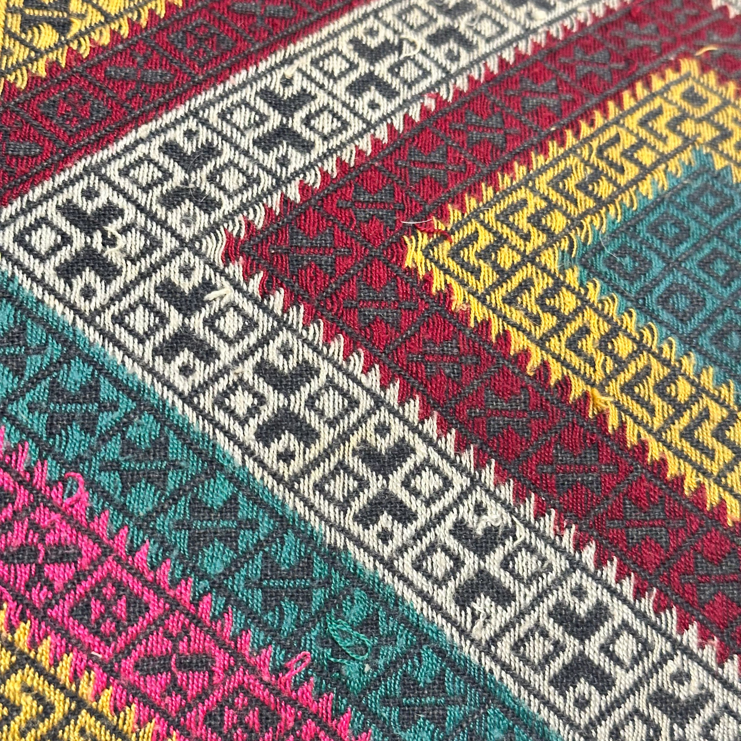 Vintage Turkish Handwoven Textile Pillow - 16" x 36" - 482a