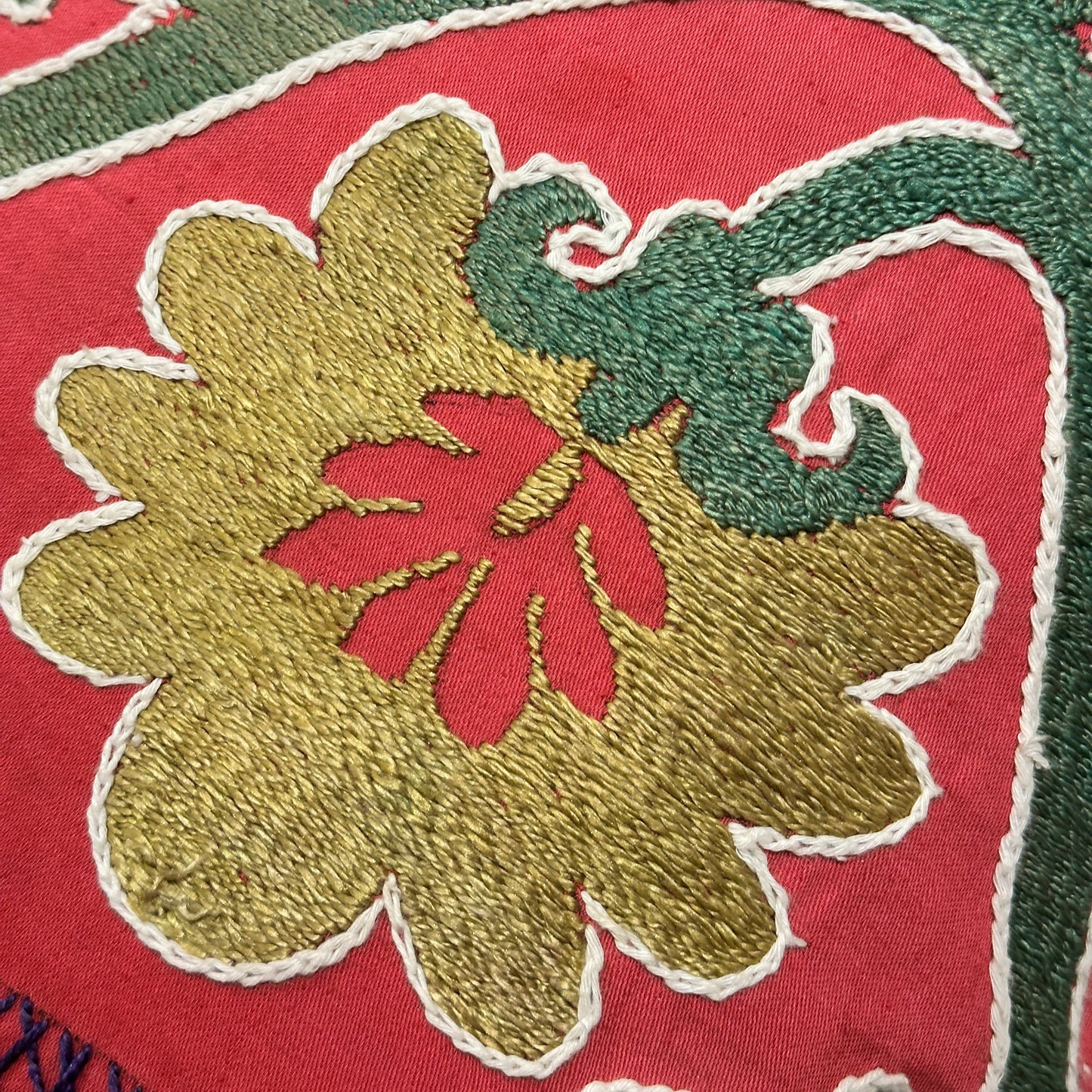 Vintage Suzani Pillow - 16" x 32" - Turkey - 528