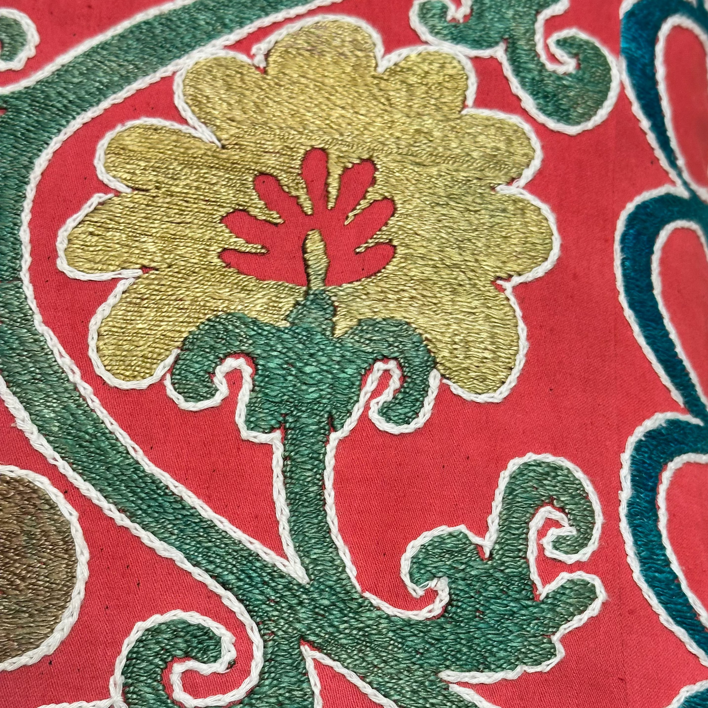 Vintage Suzani Pillow - 16" x 16" - Turkey - 529