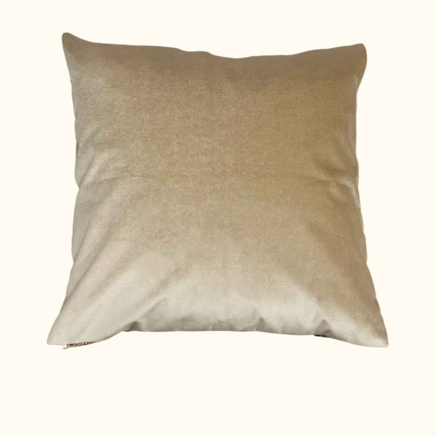 1830's Antique Cotton Chintz Pillow - 24" x 24" - England - 324a