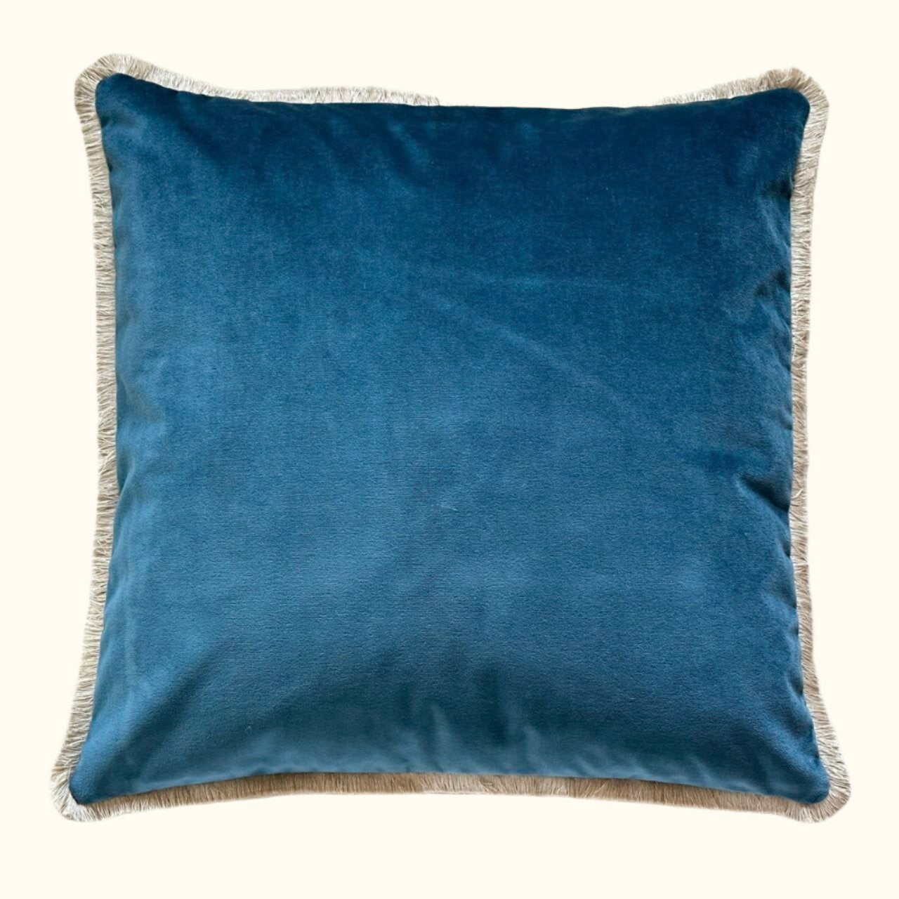 Dragonfly Cotton Velvet with Fringe Pillow - 24" x 24" - USA