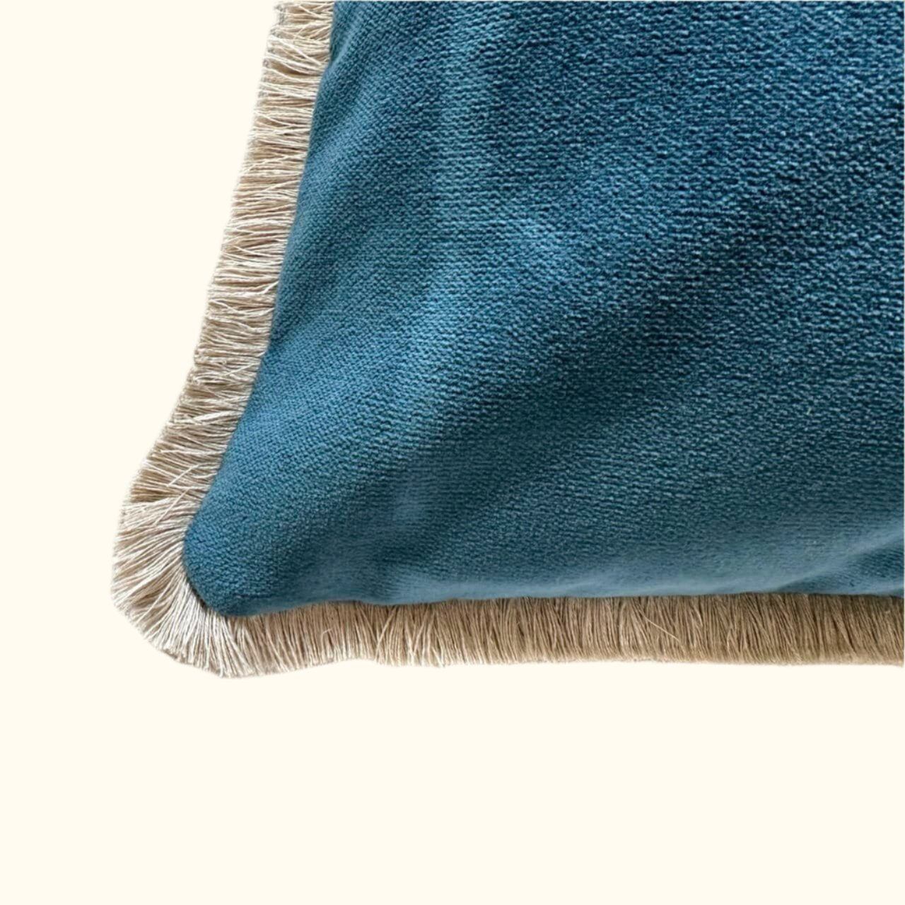 Dragonfly Cotton Velvet with Fringe Pillow - 24" x 24" - USA