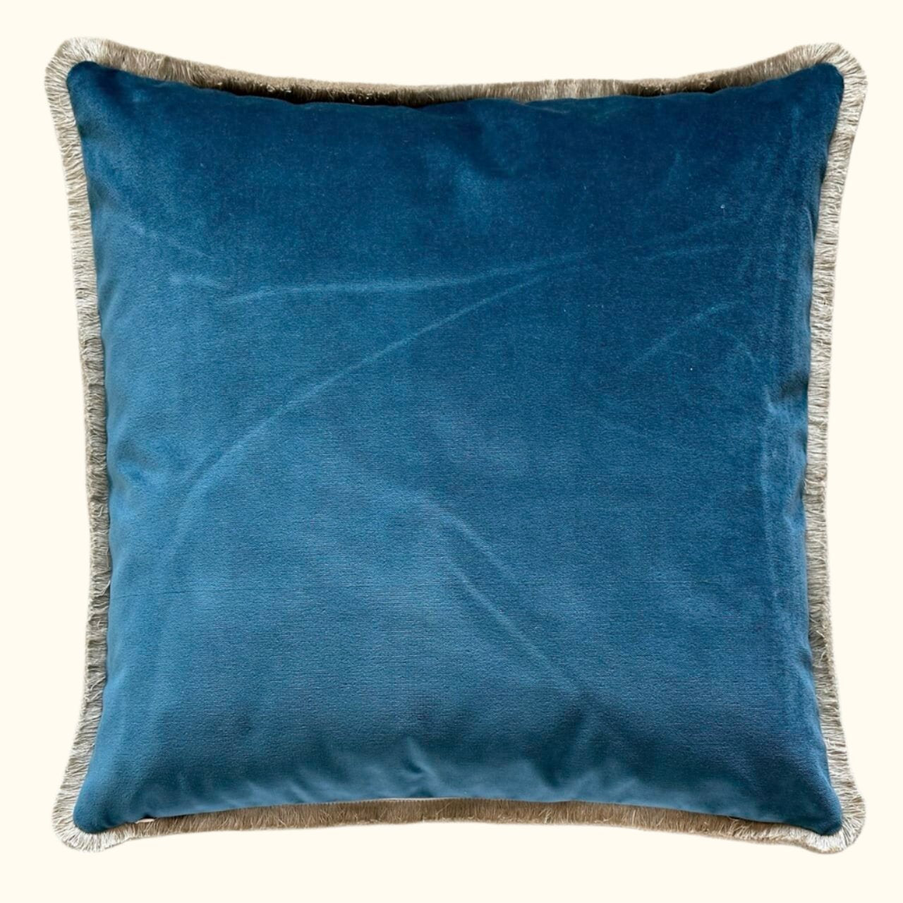 Dragonfly Cotton Velvet with Fringe Pillow - 24" x 24" - USA