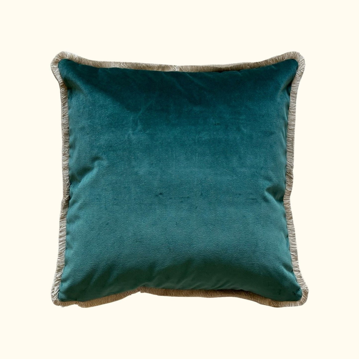 Ivy Cotton Velvet with Fringe Pillow - 24" x 24" - USA