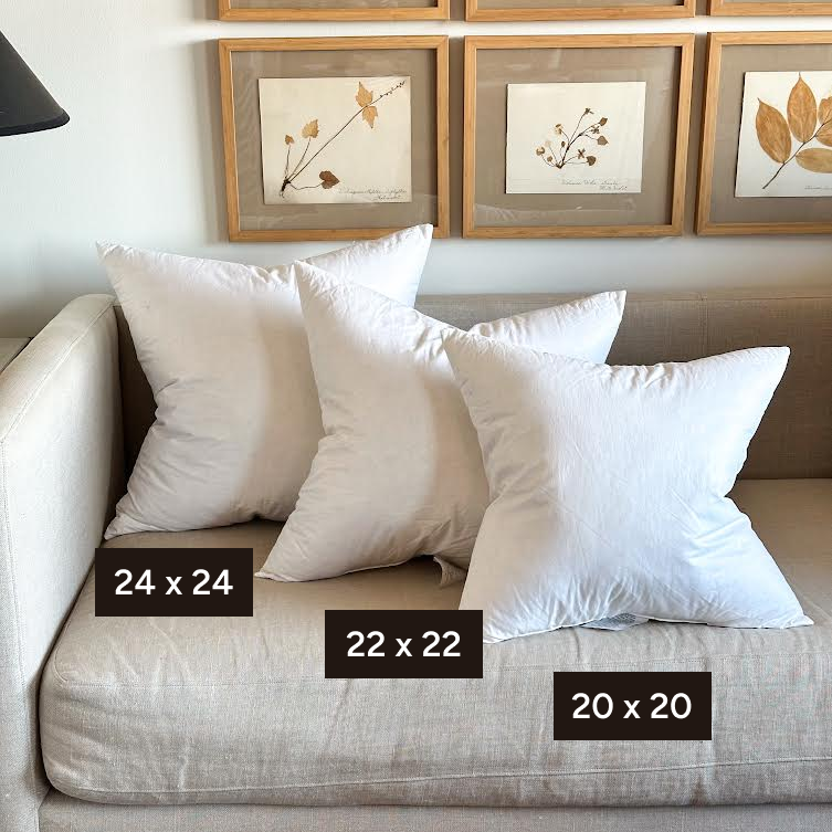 Premium Feather Down Pillow Inserts 24 x 24 Square Threads Soft Goods