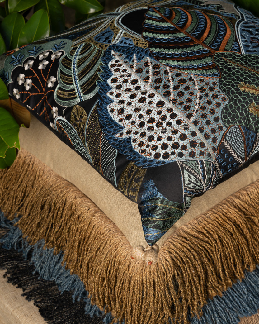 Jute Fringe Carbon-20x20-Pillow