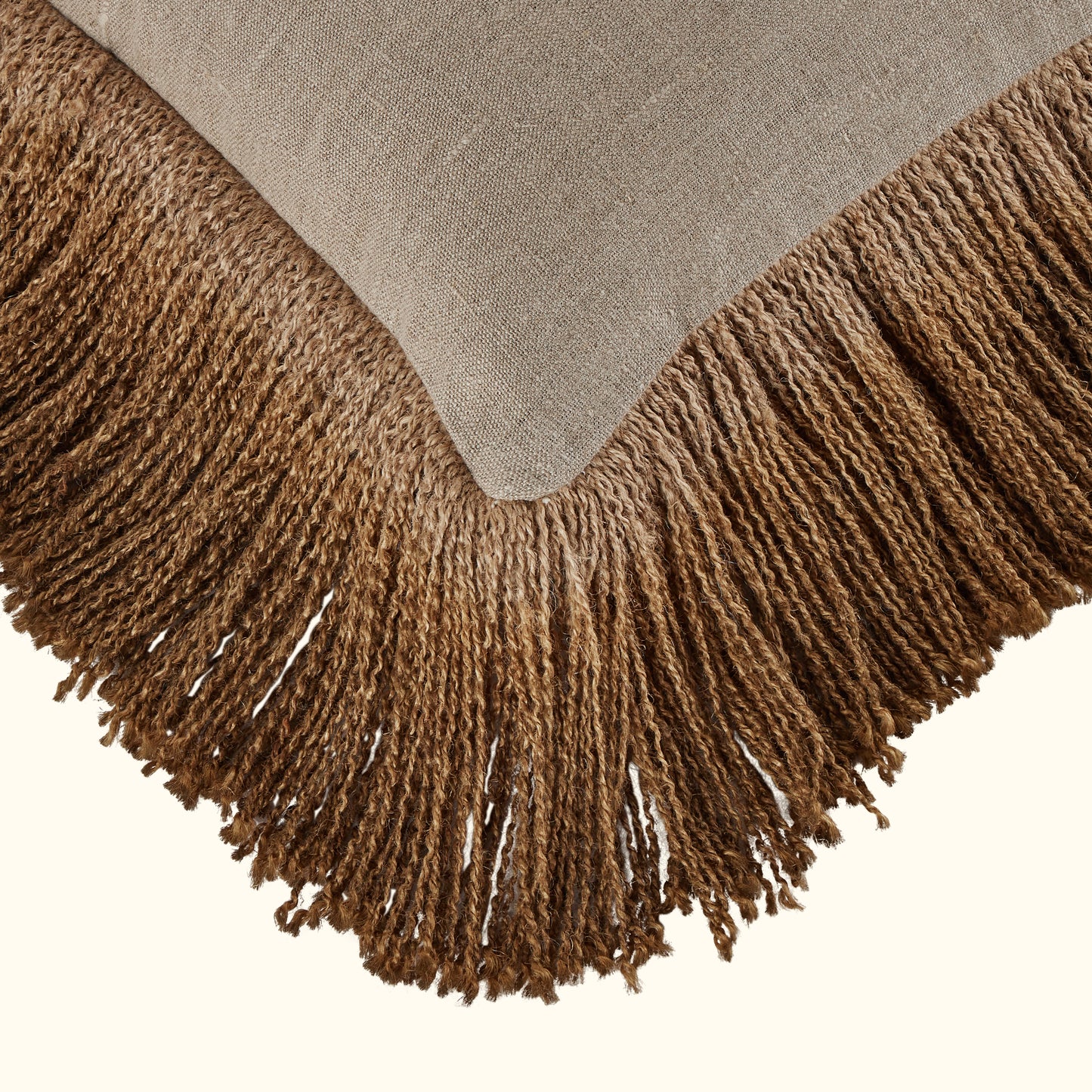 Jute Fringe Bronze-20x20-Cover + Insert