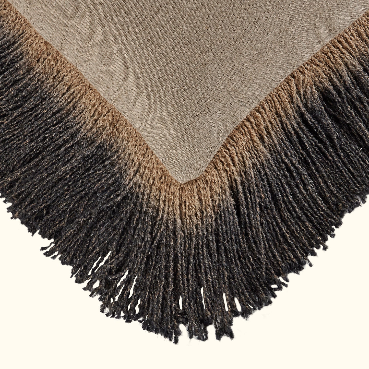 Jute Fringe Carbon-20x20-Cover + Insert