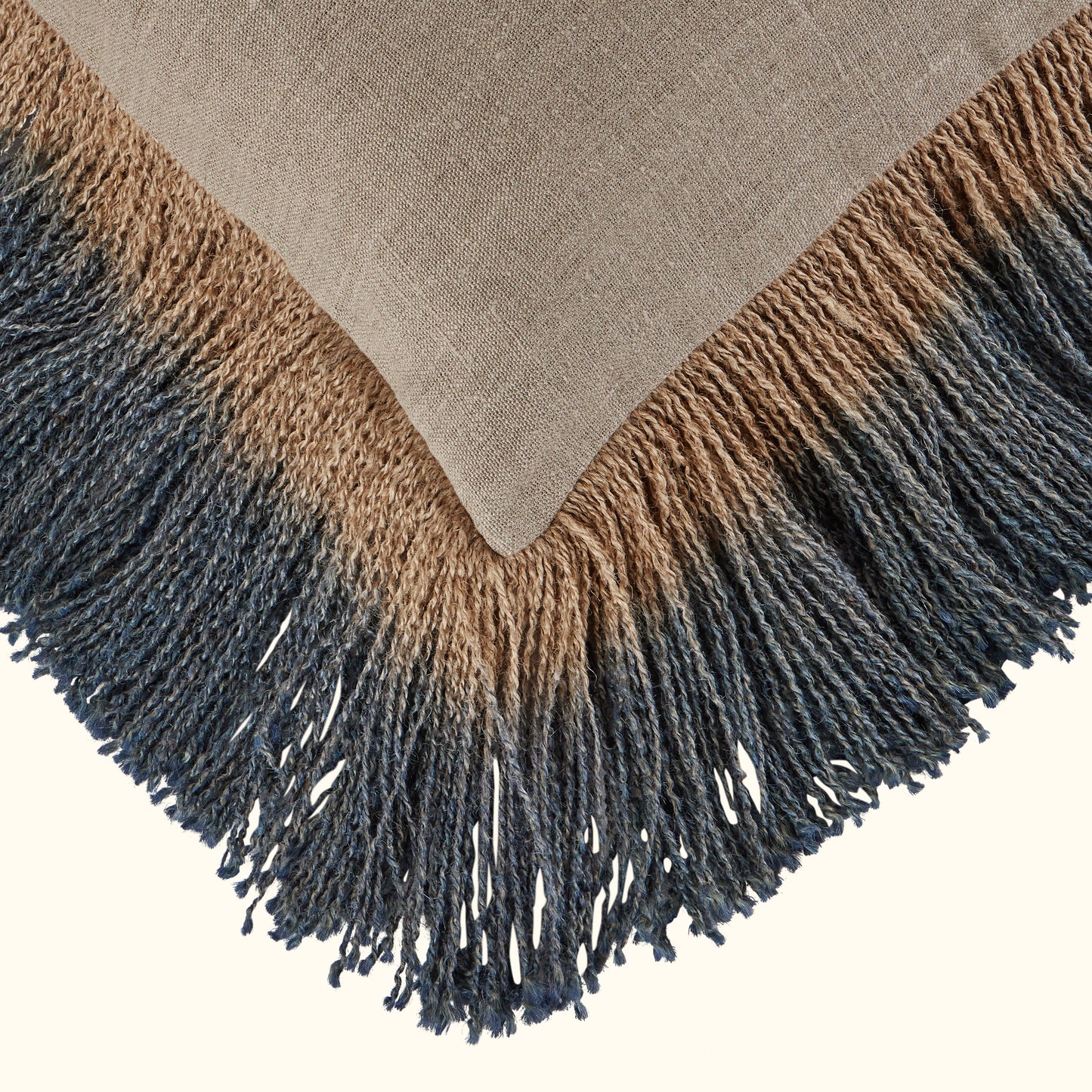 Jute Fringe Lapis-20X20-Cover + Insert